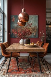 Salle à manger rouge